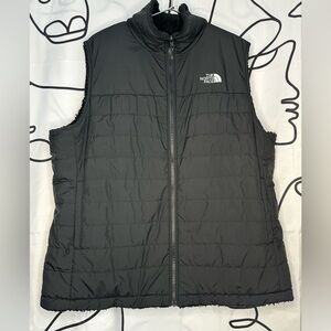 The North Face Charcoal Quilted Mossbud Vest reversible XXXL